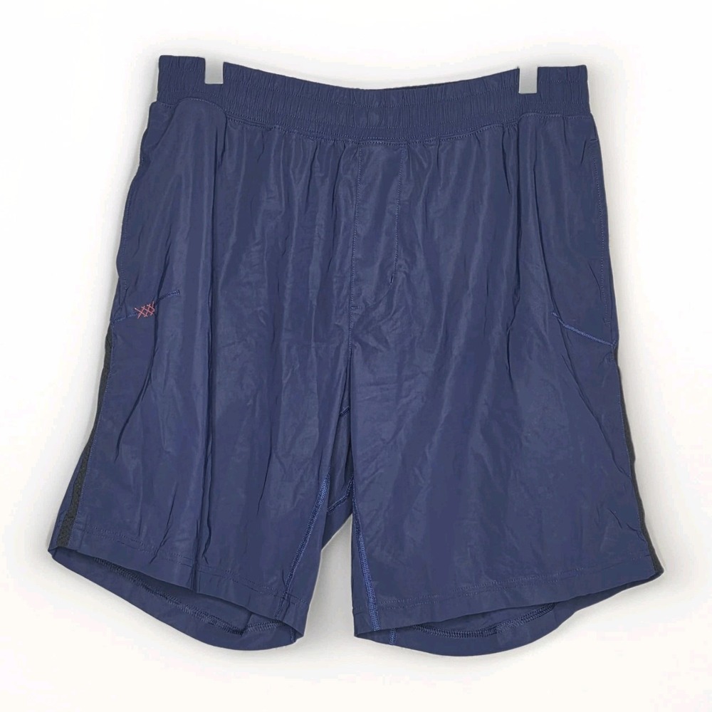RHONE Mens Navy Blue Versatility Athletic Workout Gym Shorts Sz Large Lined